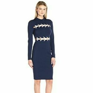 New Long sleeve navy blue and white GUESS dress.